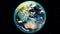 Video render earth globe