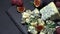 Video of roquefort or dorblu cheese and fig