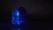 Video of rotating blue emergency light in the dark