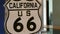 Video Route 66 US California highway signage. Famous road street in United State