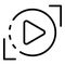 Video screenshot icon outline vector. Zoom phone