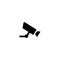 Video surveillance black sign icon. Vector illustration eps 10