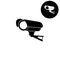 Video surveillance CCTV Camera - white vector icon