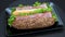 Video of tasty sandwiches rotating on dark background