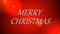 Video text Merry Christmas. White volumetric letters on a red background.