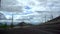 Video,timelapse. Russia, Kamchatka. Cloudscape. Strong wind in dead forest with black sand and hills in the area of Tolbachik volc