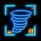 Video Tornado neon glow icon illustration
