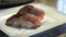 Video Wagyu beef slice seared, aburi guy sushi nigiri. Japanese food