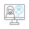 videocall line icon, outline symbol, vector illustration, concept sign