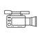 Videocamera icon. Broadcasting design. Vector graphic