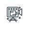 videocamera icon vector from hardware network concept. Thin line illustration of videocamera editable stroke. videocamera linear