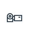 videocamera vector icon. videocamera editable stroke. videocamera linear symbol for use on web and mobile apps, logo, print media