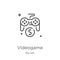 videogame icon vector from big sale collection. Thin line videogame outline icon vector illustration. Outline, thin line videogame