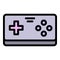 Videogame joystick icon, outline style