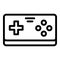 Videogame joystick icon, outline style