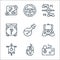 videogame line icons. linear set. quality vector line set such as joystick, mouse, banner, mobile game, potion, mystery,