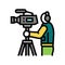 videographer business color icon vector illustration