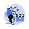 Videographer isolated cartoon vector illustrations.