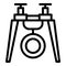 Videography drone icon outline vector. Vehicle camera