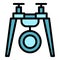 Videography drone icon vector flat