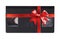 Videotape VHS gift tied red bow. Isolated