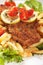 Viener schnitzel, breaded steak with french fries