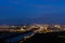 Vienna, aerial view at night