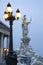 Vienna - Athena fountain in winter