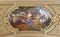 VIENNA, AUSTIRA - JULI 5, 2021: The idilic fresco of Holy Fmili in Jesuitenkirche - Jesuits church by jesuit Andrea Pozzo
