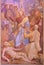 VIENNA, AUSTIRA - JUNI 24, 2021: The fresco Jesus exorcising a boy possessed by a demon in the Votivkirche church