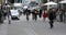 Vienna, Austria - 16 September: Typical Viennese city life, people are walking and cycling around pedestrian street