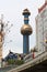 Vienna, Austria - 30 April 2012: Smokestack of Spittelau waste incineration plant designed by Hundertwasser. Viennese landmark