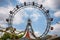 VIENNA, AUSTRIA - AUGUST 17, 2012: View of Prater giant wheel e