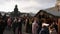 Vienna, Austria - Circa December 2019: Maria-Theresien-Platz full of people on christmas markets,