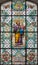 VIENNA, AUSTRIA - DECEMBER 19, 2016: The St. Joseph on the stained glass of church Mariahilfer Kirche