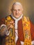 VIENNA, AUSTRIA - JULY 30, 2014: The portrait of St. John XXIII in church Karlskirche Charles Borromeo by Clemens Fuchs 2014