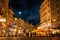 Vienna, Austria - June 6, 2022. Nightscape vienna city centre long exposure photography