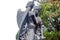 Vienna. Austria. March 15, 2019. Sculpture of a man talking to an angel in the square of the Austrian capital