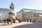 Vienna, Austria - October 2021: Albertinaplatz square and Vienna State Opera house