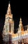 Vienna Austria Town Hall Rathaus Building at Night