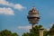 VIENNA, AUSTRIA: View of the telecommunication tower A1 Telekom Austria Group, from the platform of main railway station of Vienna