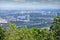 Vienna city and Danube river panoramic