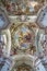 Vienna - Fresco of Assumption of Holy Mary from cupola of Baroque church Maria Treu from year 1752 - 1753 by Franz Anton