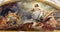 Vienna - Fresco of Resurrected Jesus in heaven from ceiling of Schottenkirche church