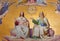 Vienna - Holy Trinity. Detail from fresco of scene