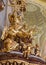 Vienna - Sculpture of Holy Trinity on the pulpit of baroque st. Peter church