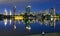 Vienna skyline at blue hour