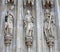 Vienna - Three cardinal virtues from west portal of Minoriten gothic