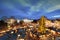 Vienna traditional Christmas market in front of the city hall aerial view