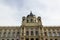 Vienna, Vienna State/Austria - April 4 2018: Part of the front facade shot from  a low angle at the Museum of Arts and History